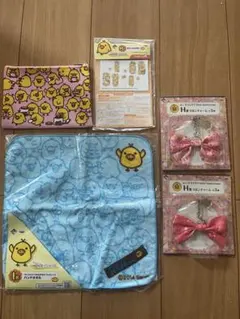 一番くじ リラックマ　キイロイトリ　タオル　ポーチ　ネイルシール　リボンチャーム