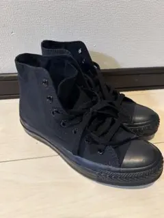 キッズ22.5センチ　コンバース オールスター 黒 ハイカット