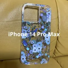 花柄デザイン iPhone 14 Pro Maxケース　ハイブリットケース　抗菌