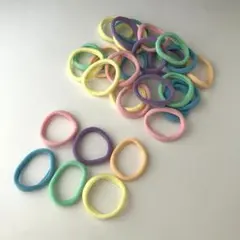 ヘアゴム ジャージヘアゴム ソフトヘアゴム パステルカラー 45本