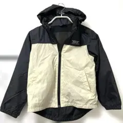 フード付き黒ベージュジャケット 130