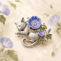 朝顔とウサギのペンダント｜小ぶりで毎日使いやすいギフトジュエリー 