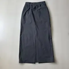 UNIQLOダークグレー スリット入り タイトスカート　ウエストゴム