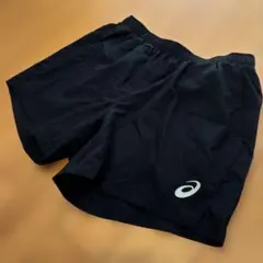 【訳あり特価】asics 黒 ランニングパンツ 人気XLサイズ