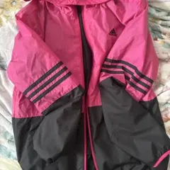 adidas ウィンドブレーカー ピンク ブラック L