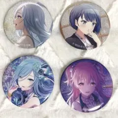 プロセカ グリッター缶バッジ 4種セット　桐谷遥　日野森雫　桃井愛莉