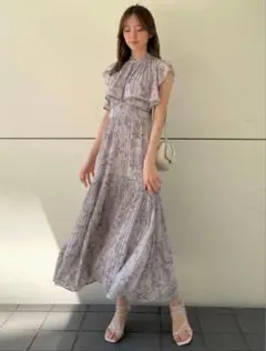 snidel プリーツワンピース ラベンダー