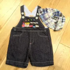 ミキハウス　オーバーオール　サロペット　帽子　セット