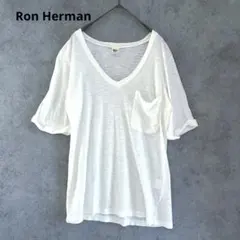Ron Herman ロンハーマン Vネック ポケット Tシャツ 白のサムネイル