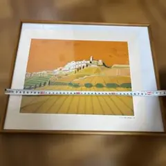 オレンジの風景 版画作品