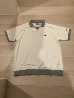 Champion ポロシャツ ホワイト グレー L