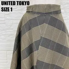 UNITED TOKYO 日本製 サイズ1 ラップ風 デザインスカート 2286