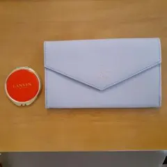 【新品】LANVIN en Bleu ライトブルー 袱紗 ＋ コンパクトミラー