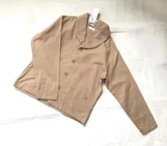 新品タグ付き　MERLOT IKYU へちま襟　コットンジャケット　ベージュのサムネイル