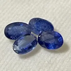 天然 カイヤナイト 2 ct 、 ( 4 pcs )、 【ソーティング付】