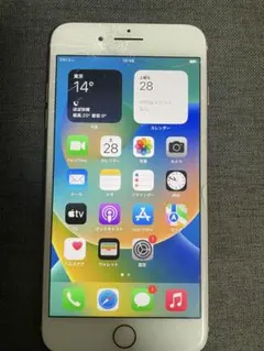 iPhone 8 Plus ゴールド ひび割れあり
