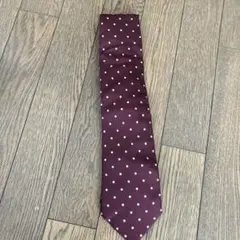 BURBERRY BLACK LABEL バーガンディ ドット柄ネクタイ