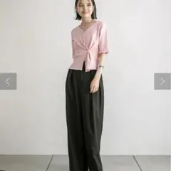 【mystic】半袖レイヤードカーディガン