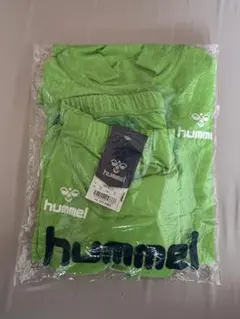hummel 蛍光グリーン コンプレッションウェア 新品シャツパンツセット