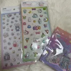 amifa キラキラアニマル カプセルシール シートシール ステッカーシール