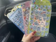 3Dシール クマとキャラクターセット 3パック