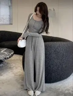 SHEIN グレーセットアップ