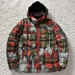 激レア山本kid着用ファイブオーチェック柄ダウンジャケット フード付き 