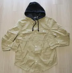 0478_Hollister_ホリスターフード付きシャツ XL ベージュのサムネイル