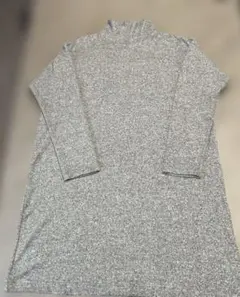 UNIQLO⭐︎ソフトニットグレー タートルネック 長袖チュニック