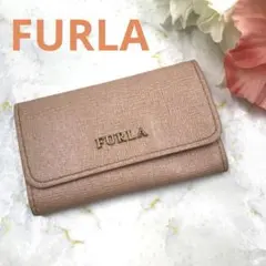 最終価格❣️FURLAキーケースレディースブランドベビーピンク金具ゴールド