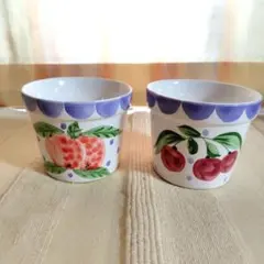 陶器製の植木鉢　２個セット