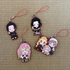 【翌日発送】鬼滅の刃 ラバーストラップ 4個セット