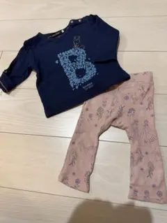美品★BeBe ディズニー　トレーナー&パンツセット　80