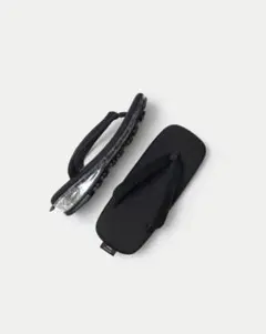 【美品】グラフペーパー × goyemon unda 雲駄 サンダル 黒 M Graphpaper (グラフペーパー) unda for Graphpaper SETTA / × goyemon 雲駄