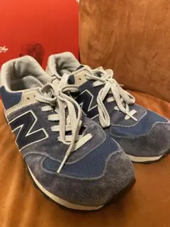 new balance 574 27cm ネイビーML574VN