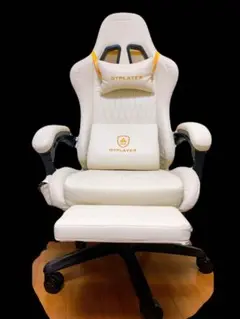 GTPLAYER スピーカー付きゲーミングチェア　アイボリー　ホワイト