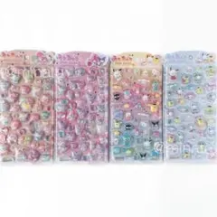 サンリオ　うるちゅる　シール　立体シール　硬いシール　4枚セット　4枚　4種