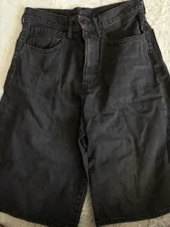 gu ジーユー GU ハーフパンツ ブラック デニム スウェット ショートパンツ