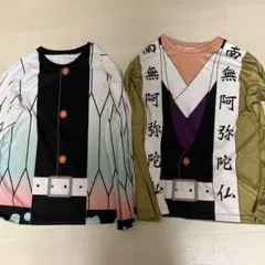 鬼滅の衣装風長袖Tシャツ2点セット