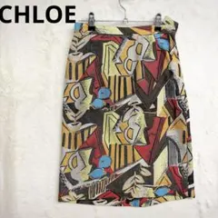 ㅤ*。様 see by CHLOE 幾何学模様 タイトスカート