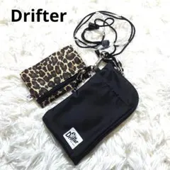 ドリフター　美品　スマホショルダー　コインケース付き　レオパード