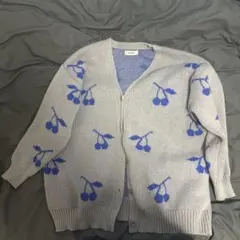 kirsh チェリー柄 ニットカーディガン 長袖のサムネイル