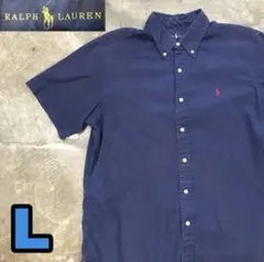 5T5696 Ralph Lauren ボタンシャツ　オーバーサイズ　古着
