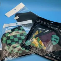 【新品未開封】チェック柄ファッションマスク　他２点