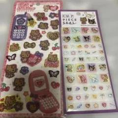 平成はっぴーフォン キティ タイルシール サンリオキャラクターズ 2種セット