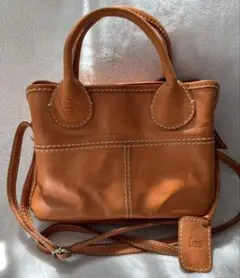 【fes】 フェス レザー 2way ハンドバッグ ブラウン 本革