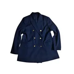 GU ジーユー ダブルブレストブレザー　金ボタン　紺ブレ　XL ネイビー