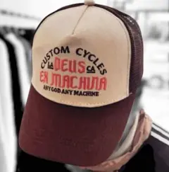 アメカジ トラッカーキャップ メッシュヴィンテージ風 y2k刺繍