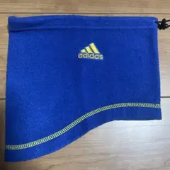 adidas フリース ネックウォーマー 青