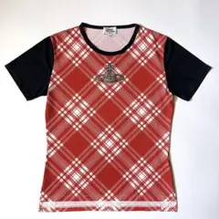 ヴィヴィアンウエストウッド Tシャツ タータンチェック オーブ 赤46のサムネイル